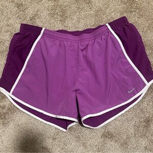 Nike Women's Purple Dri Fit Tempo Athletic Shorts